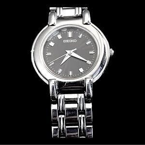 Seiko Ladies Watch unique Black and stainless steel